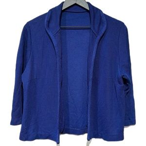 Vintage 60s Blue Peter Pan Collar Open Cardigan